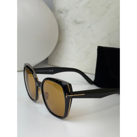 NEW Tom Ford TF1223 Plum Black Yellow Tint Sunglasses $600 main image 3